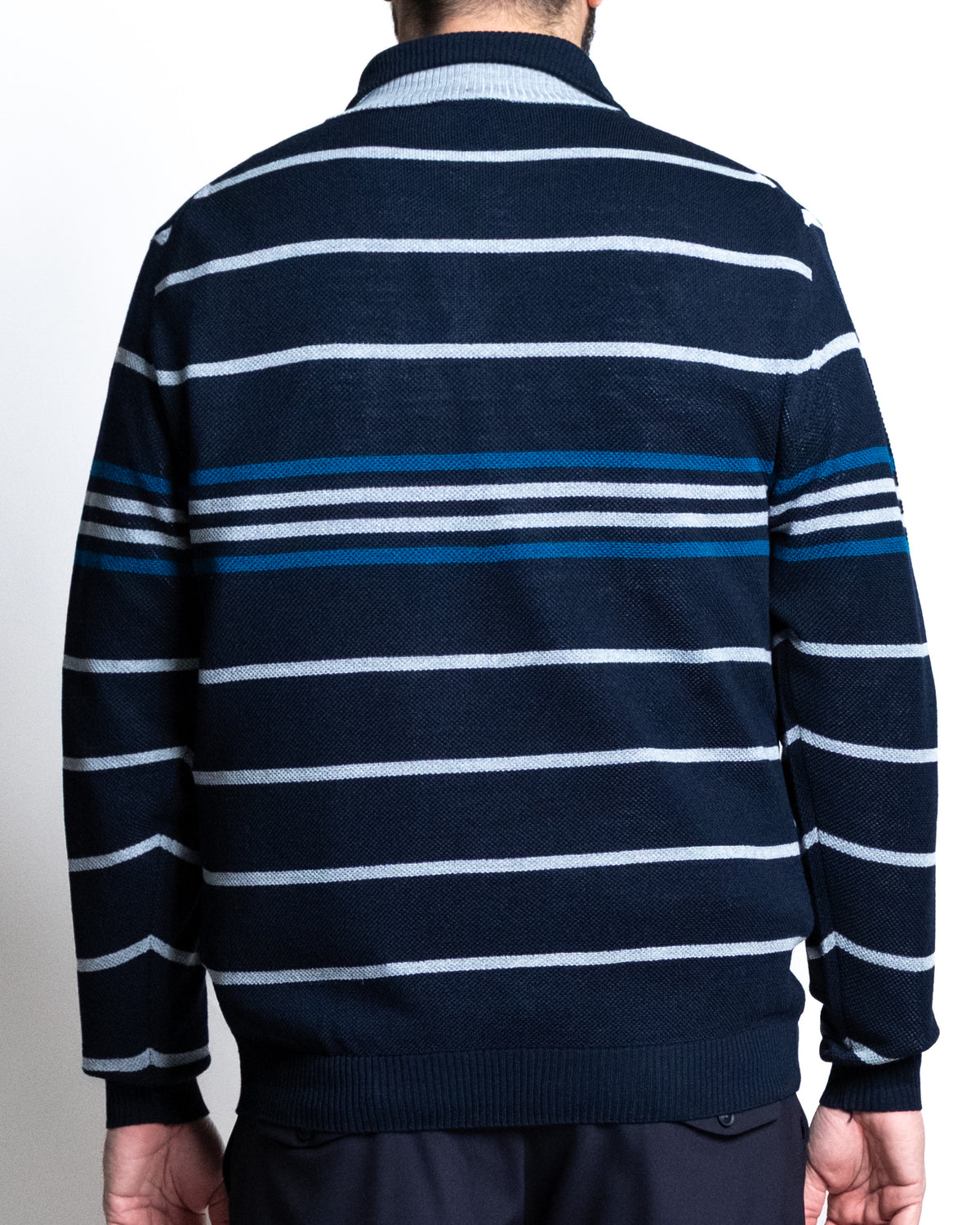 Lupo zip rigatore blu