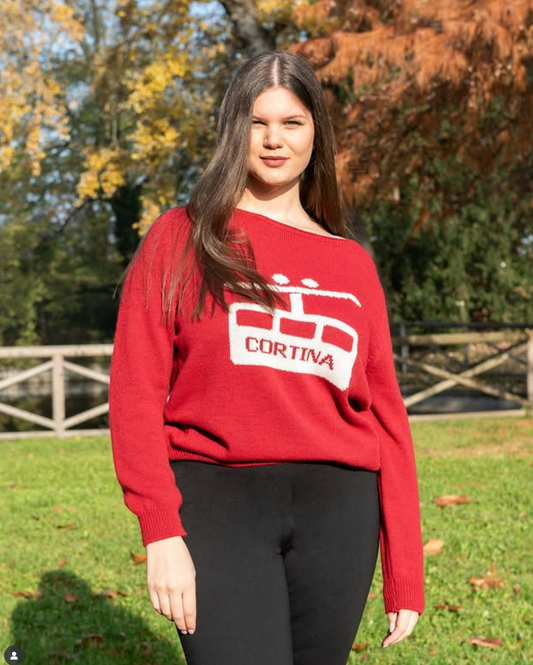 Maglia cortina misto lana