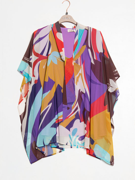 Patterned poncho