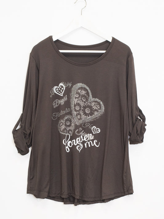 Maglietta viscosa cuori