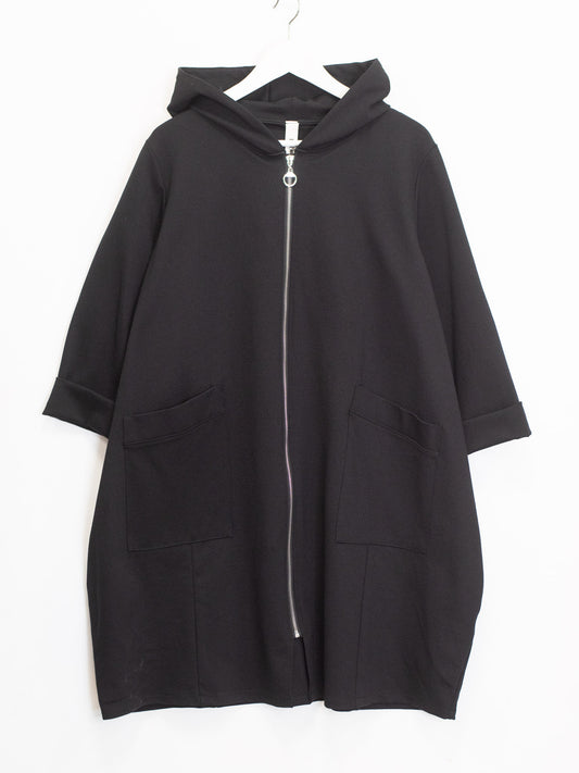 Milanese stitch long zip sweatshirt