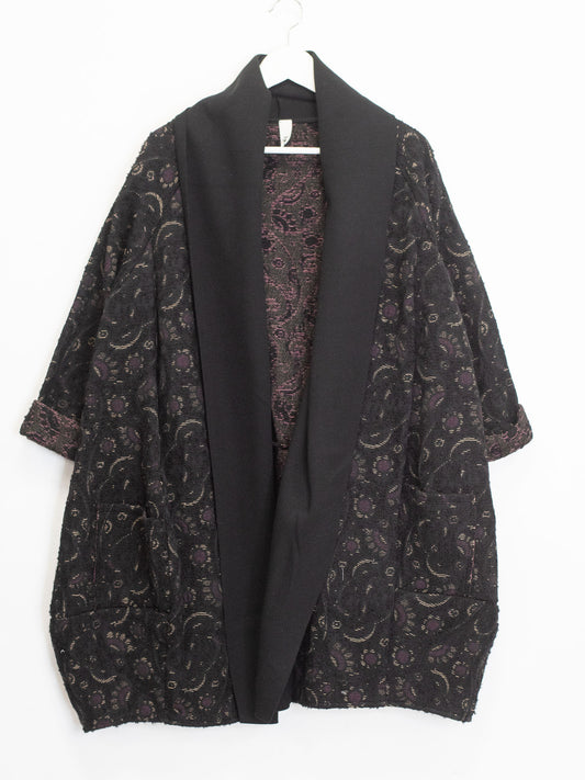 Cappotto fantasia nero