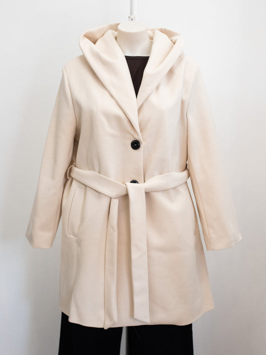 Cappottino con cintura e cappuccio