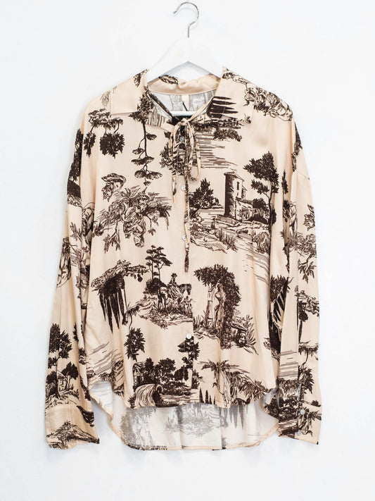 Camicia fantasia nastro