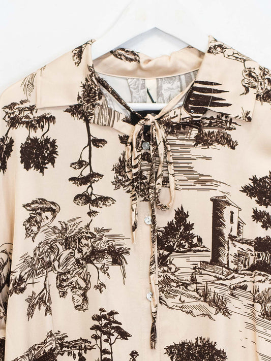 Camicia fantasia nastro