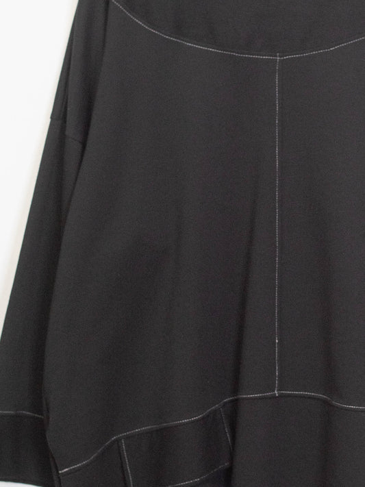 Oversized sweater with white stitching