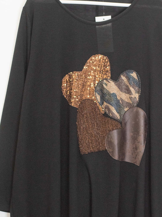 Heart insert sweater