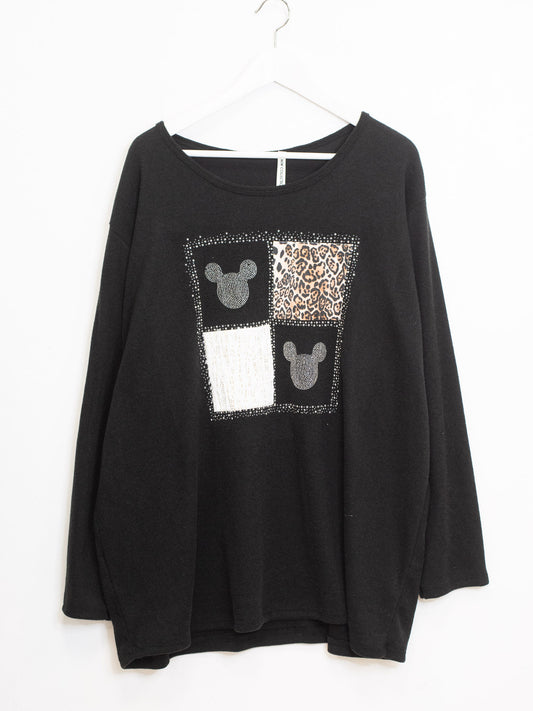 Maglia over misto lana