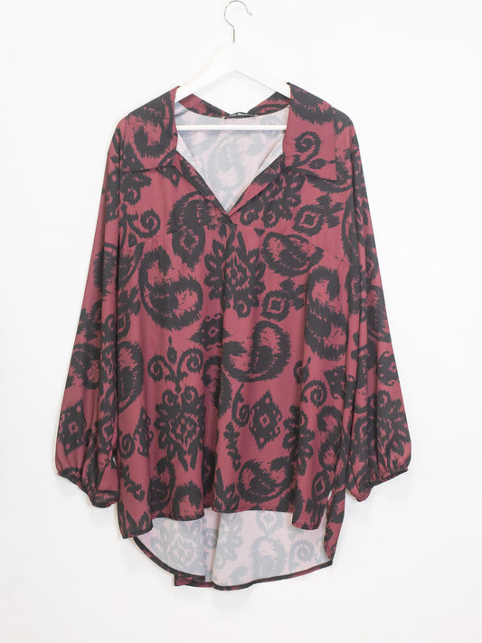 Oversized patterned shirt