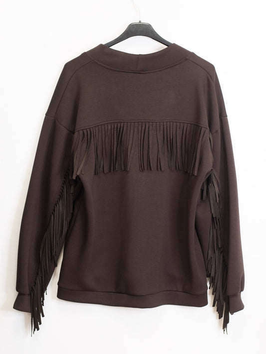 Fringed cardigan
