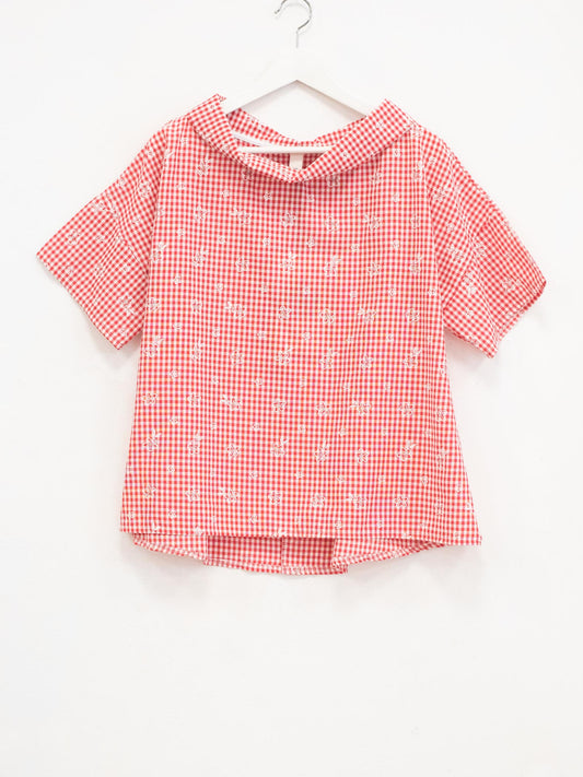 Blusa in cotone quadri