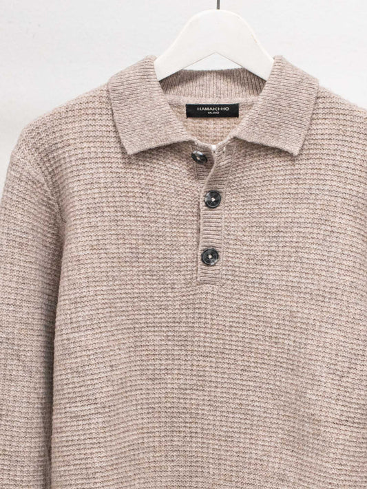 Maglioncino polo melange