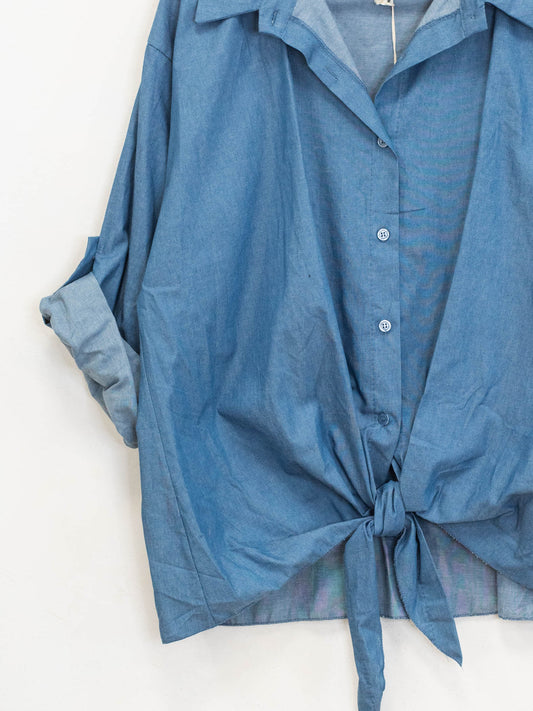 Camicia nodo denim
