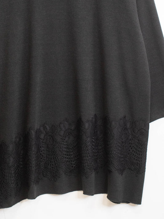 Maglia maxi collo e pizzo