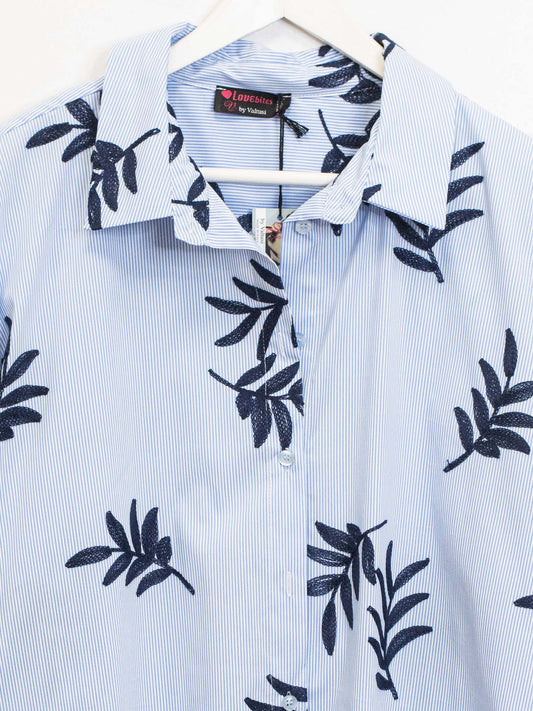 camicia righe foglie