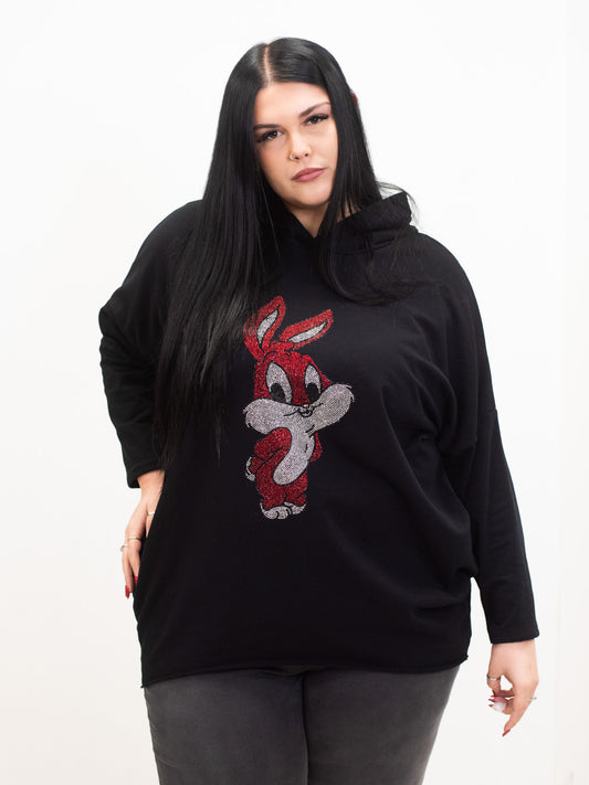 Maxi felpa cartoon coniglio