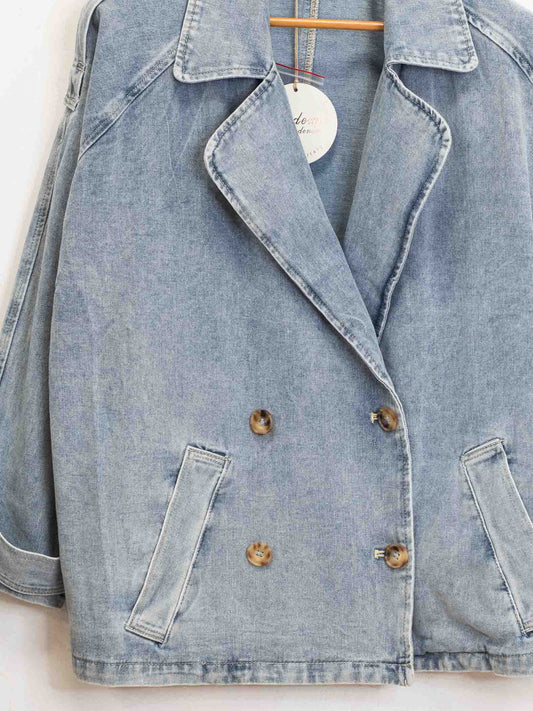 Giacca denim doppio petto
