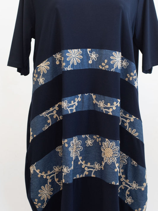 Abito inserto denim