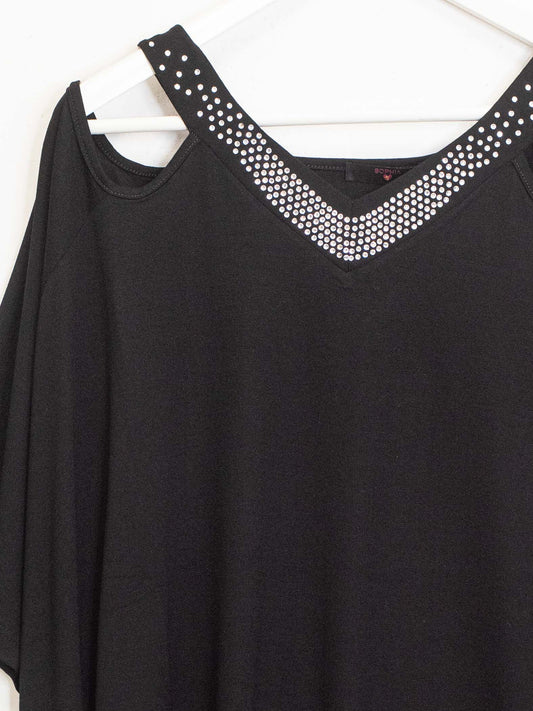 Maglia spalline nude