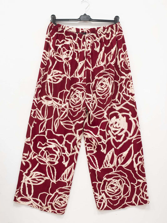 Pantalone viscosa fantasia