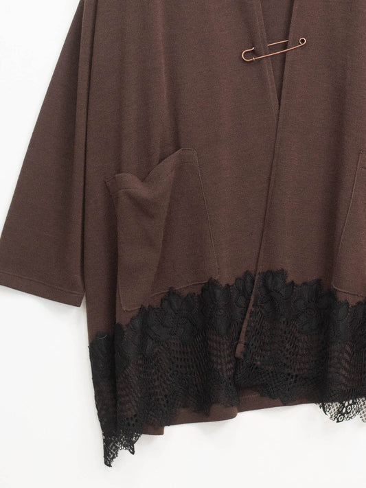 Cardigan fondo pizzo