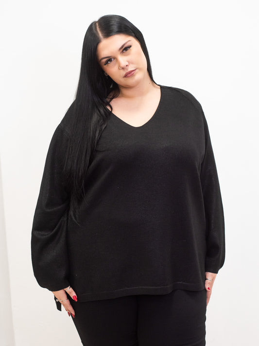 Maglia spalmata lurex