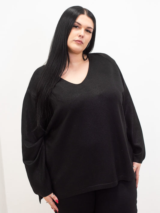 Maglia spalmata lurex