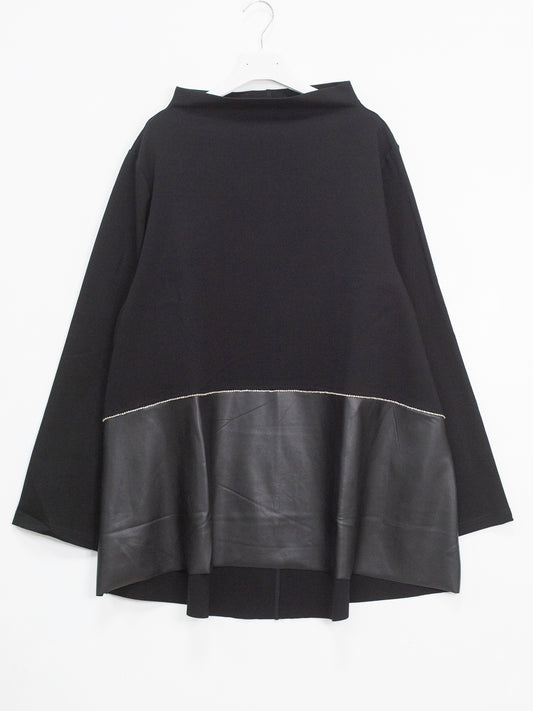 Maglia inserto ecopelle