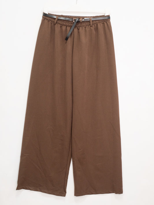 Palazzo trousers with belt