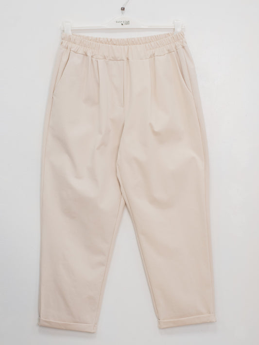 Pantalone punto milano risvolto