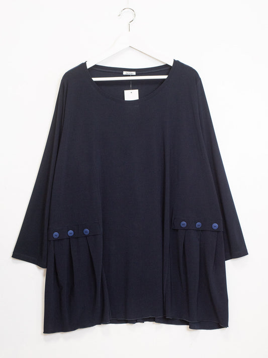 Blusa bottoni blu