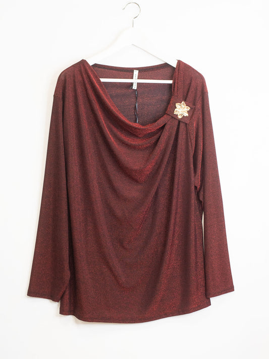 Blusa lurex spilla