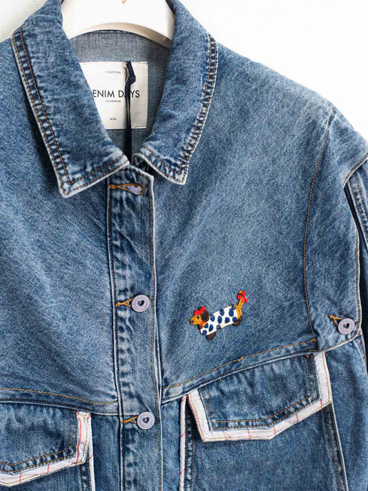 Giacca denim bassotto