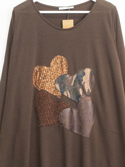 Heart insert sweater
