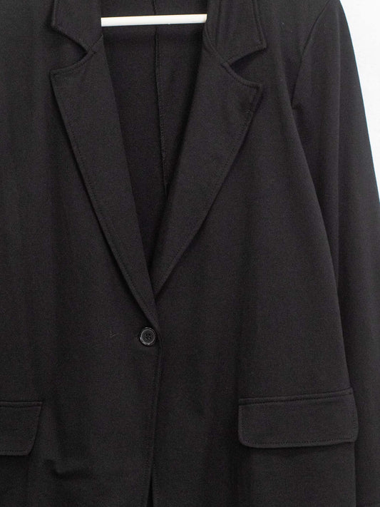 Brushed fleece blazer with shoulder pads