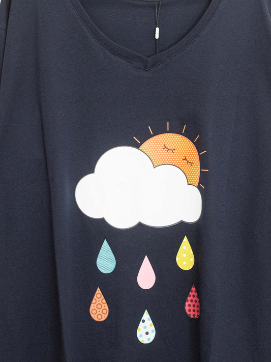 Maglieta over Sole Blu