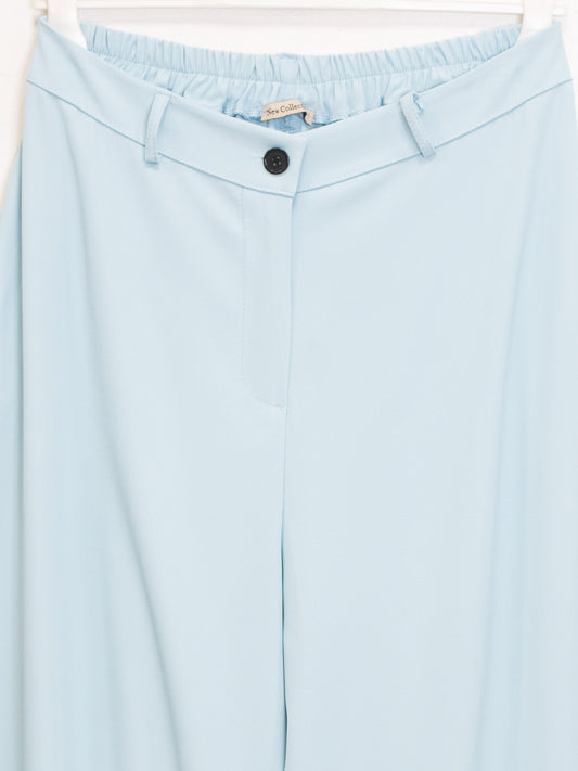 Pantalone palazzo fluido bottone