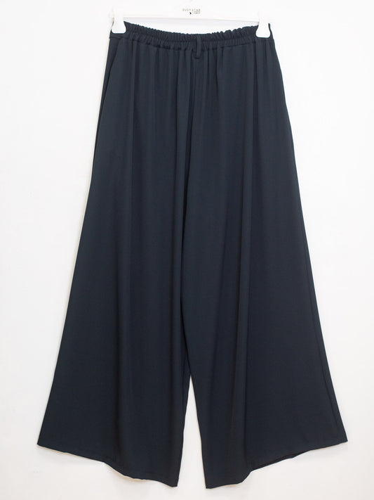 Pantalone palazzo fluido bottone