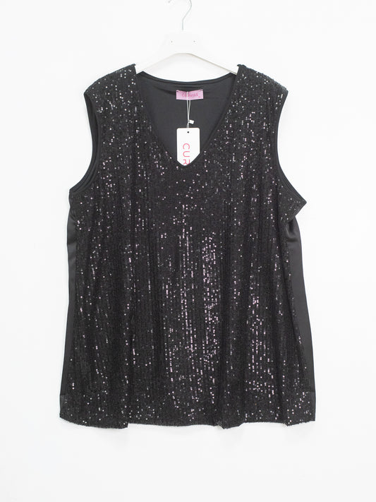 Sequined tank top
