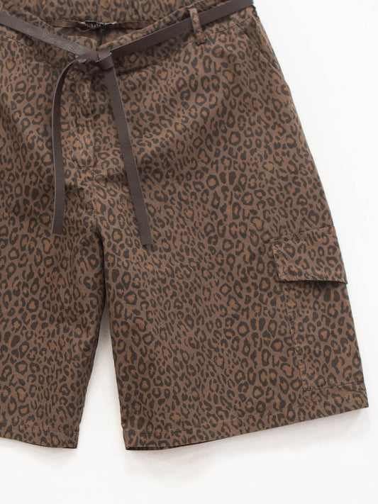 Pantalone bermuda maculato 100% cotone