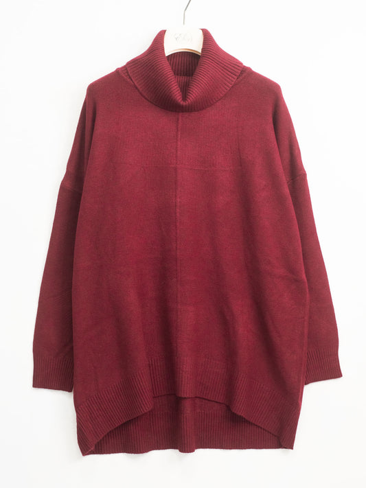 Maglia curvy collo alto