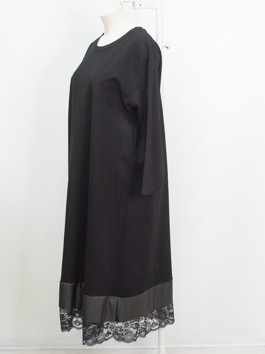 Abito balza ecopelle e pizzo