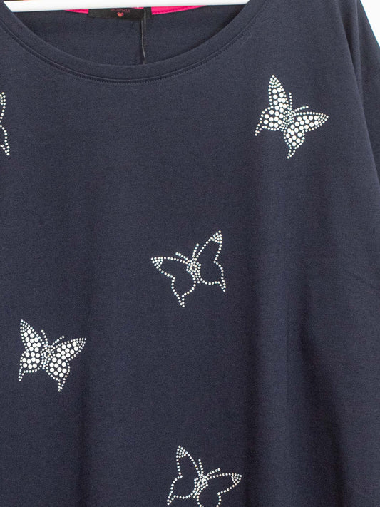 Maglietta over farfalle