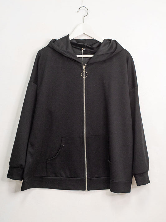 Felpa morbida curvy cappuccio