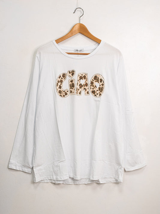 Magliatta ciao manica lunga cotone stampa