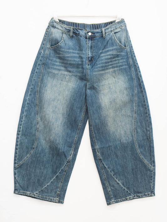Jeans Baloon chiaro curvu donna