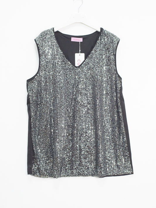 Sequined tank top
