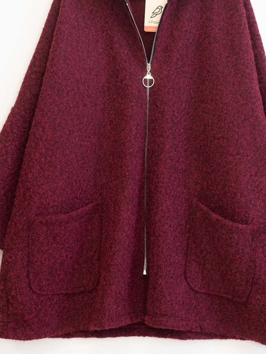 Women's oversized zip-up coat