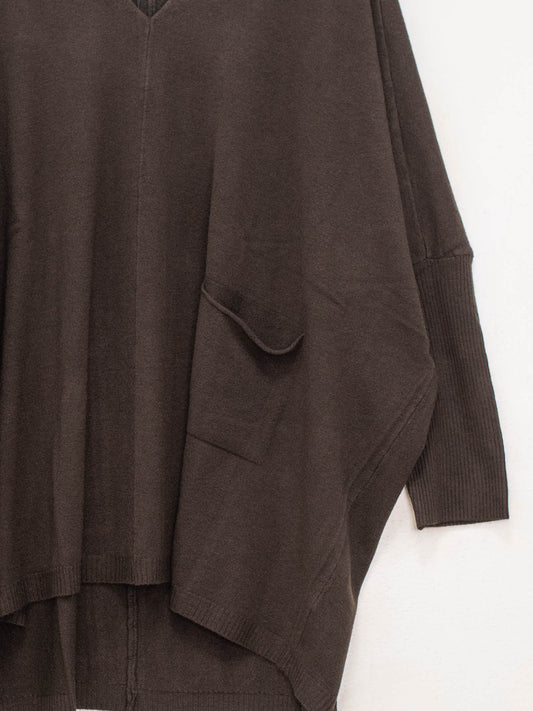 Maglia scollo V scatola