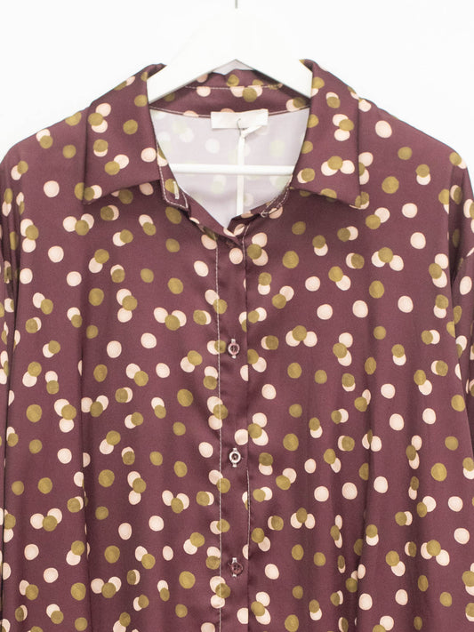 Lurex polka dot shirt